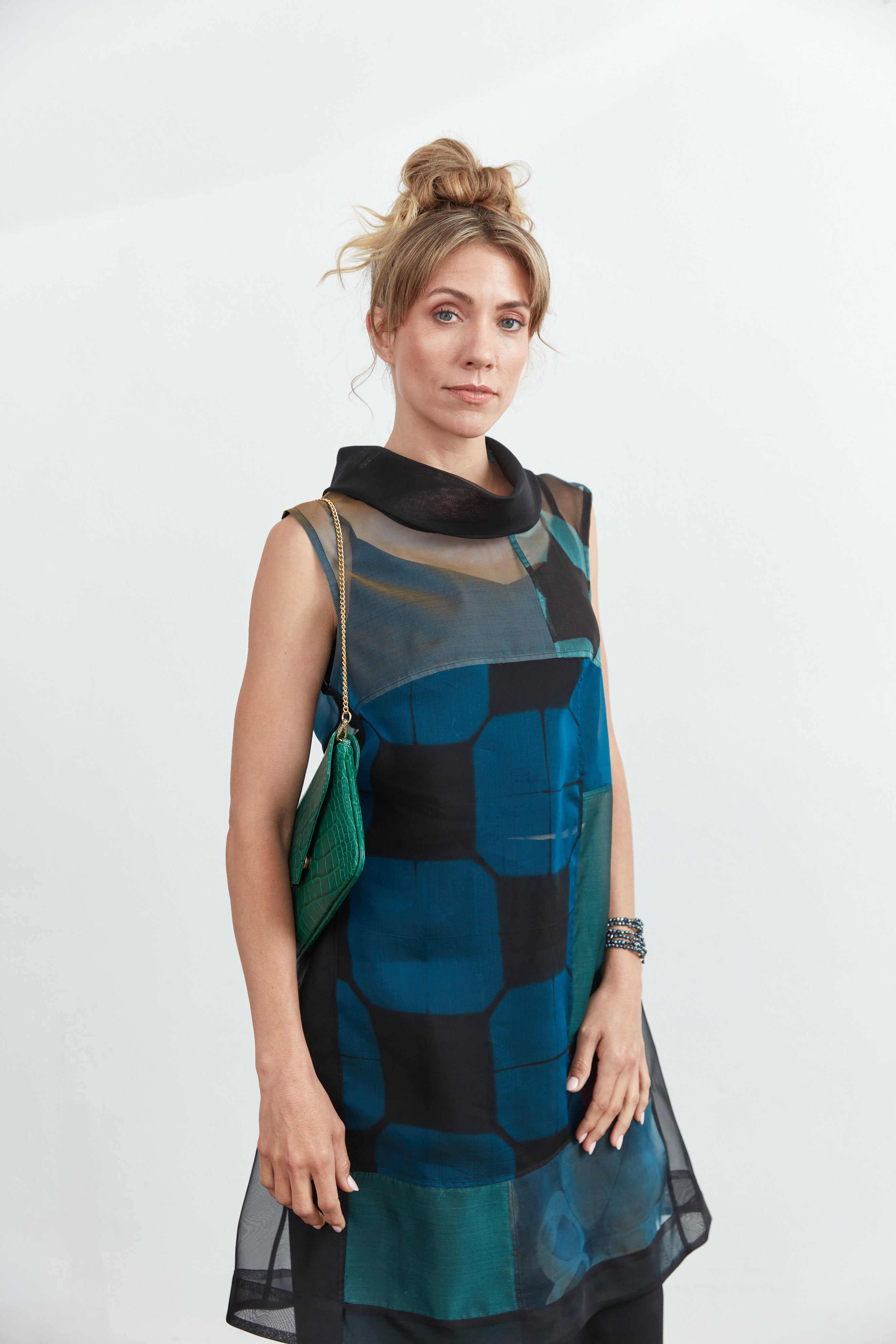 Akemi Tunic silk organza - iridescent