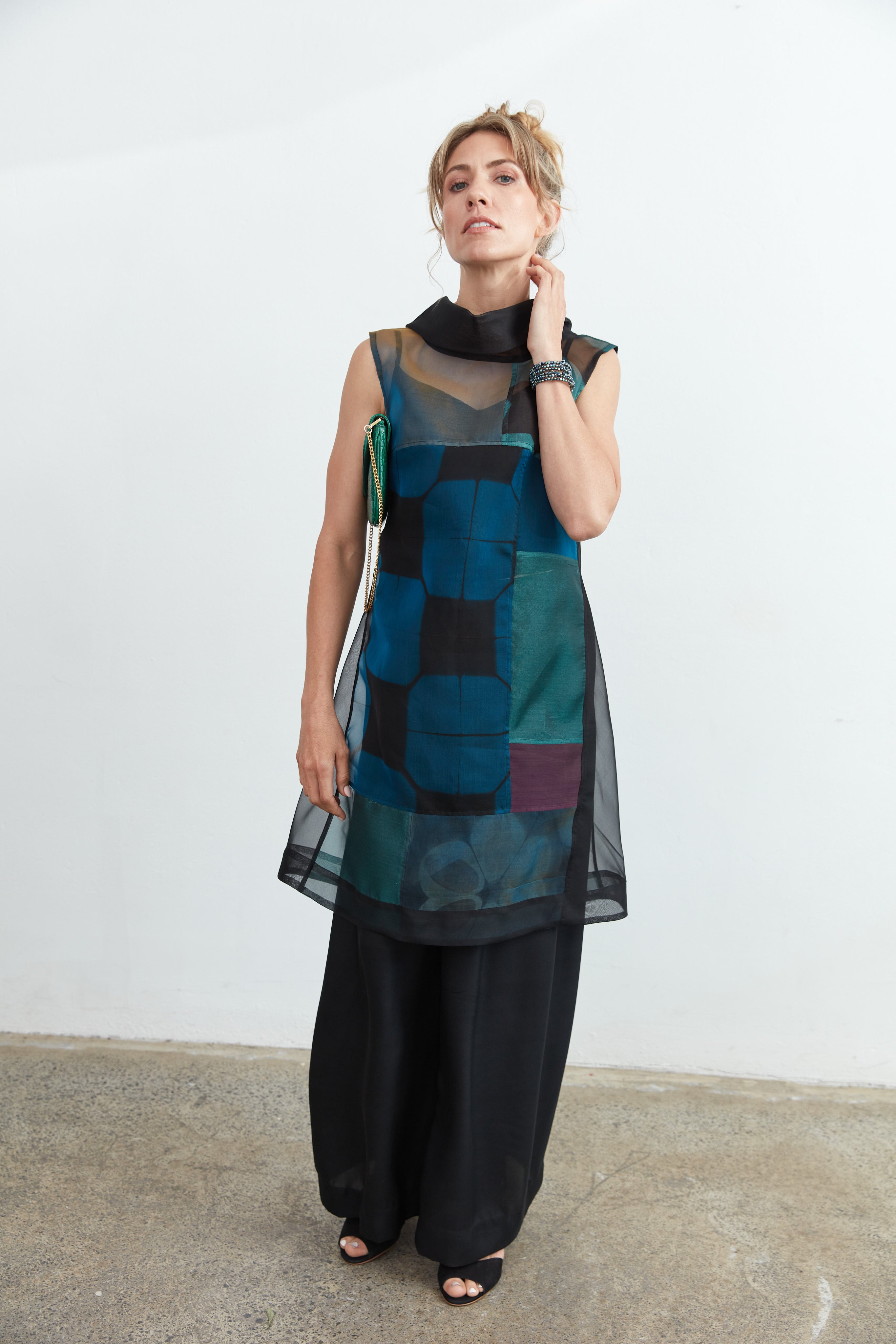 Akemi Tunic silk organza - iridescent