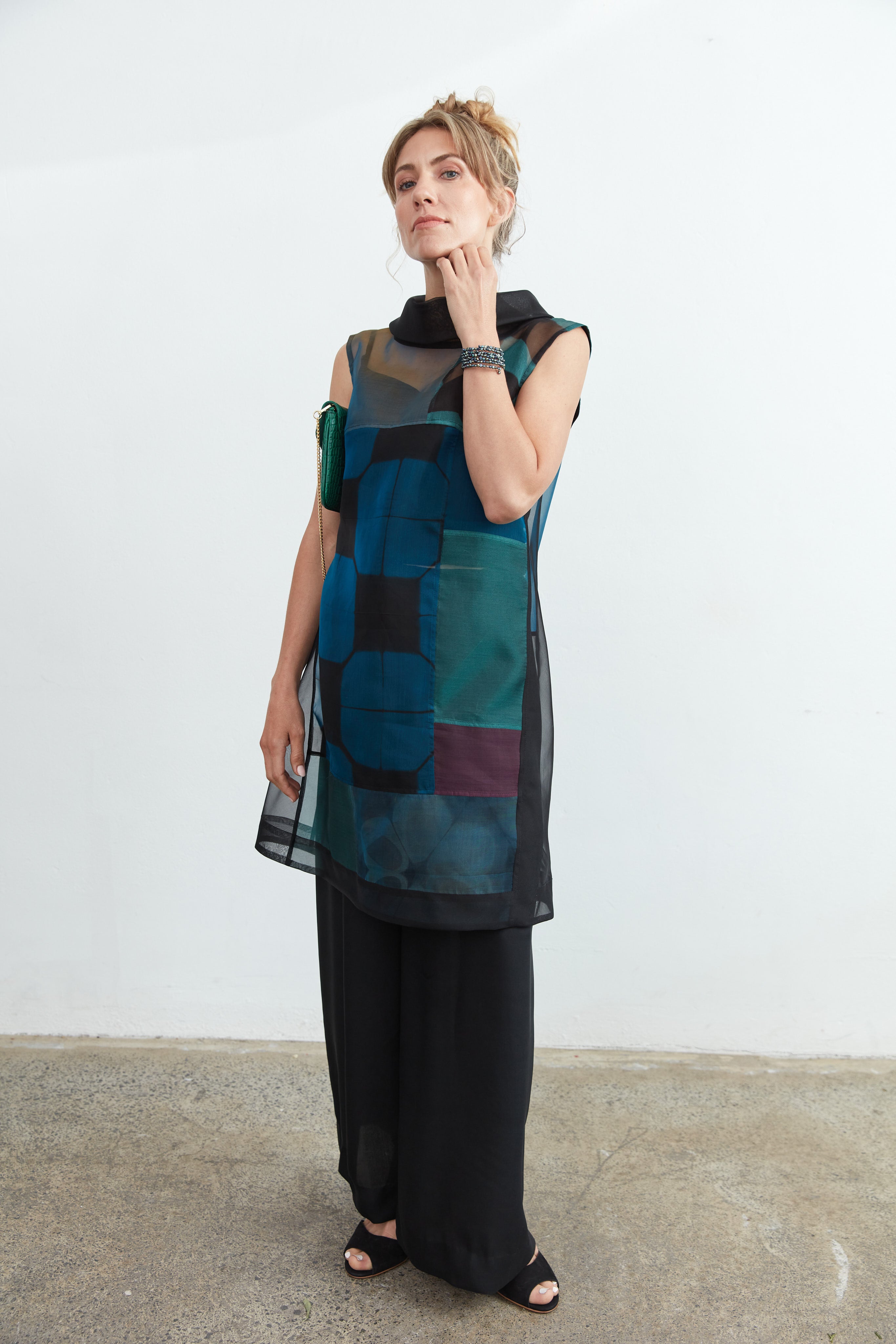 Akemi Tunic silk organza - iridescent