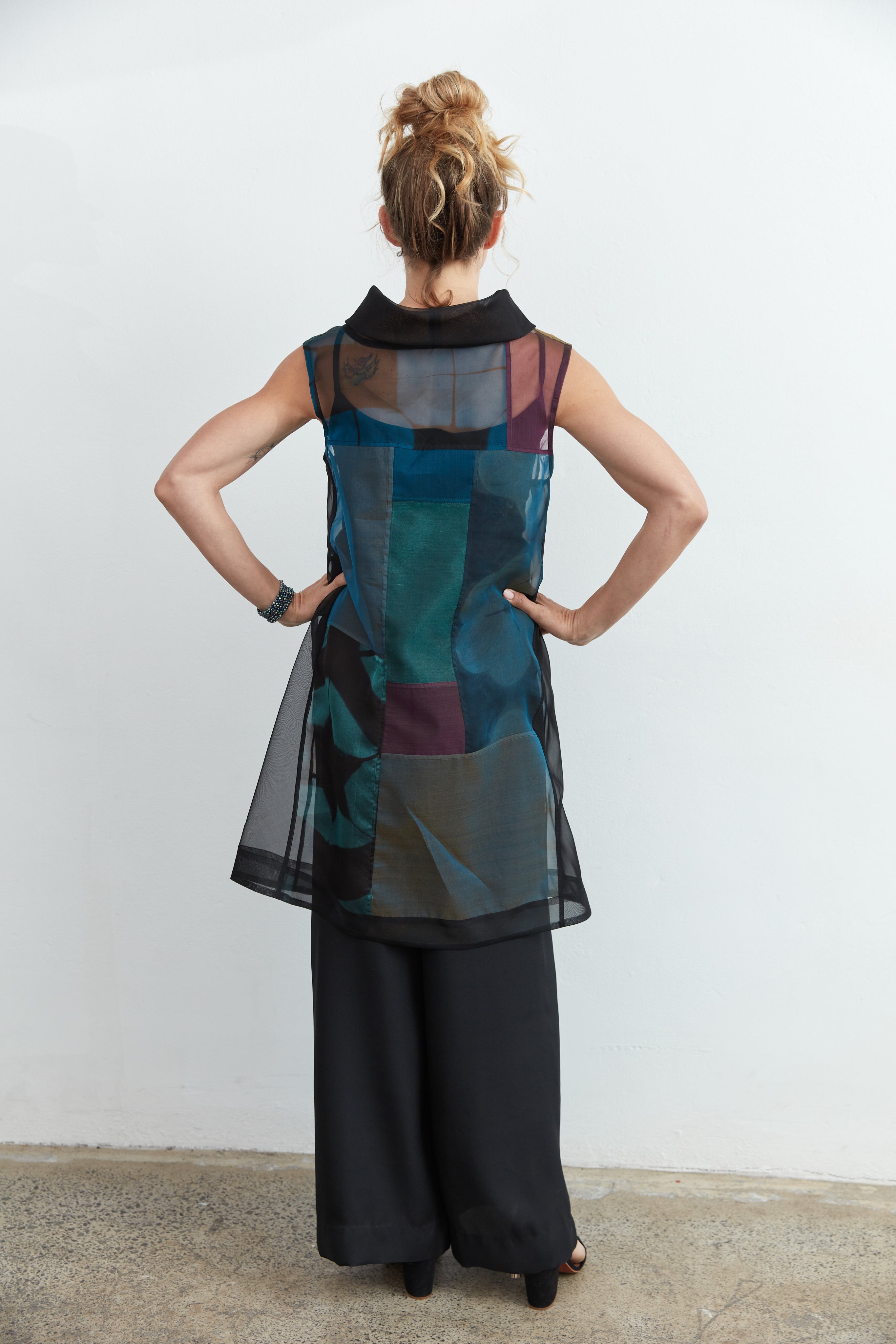 Akemi Tunic silk organza - iridescent