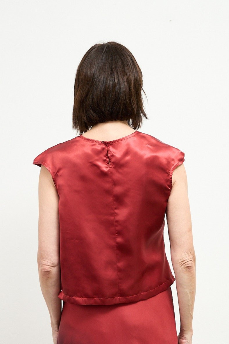Back view Althea silk top