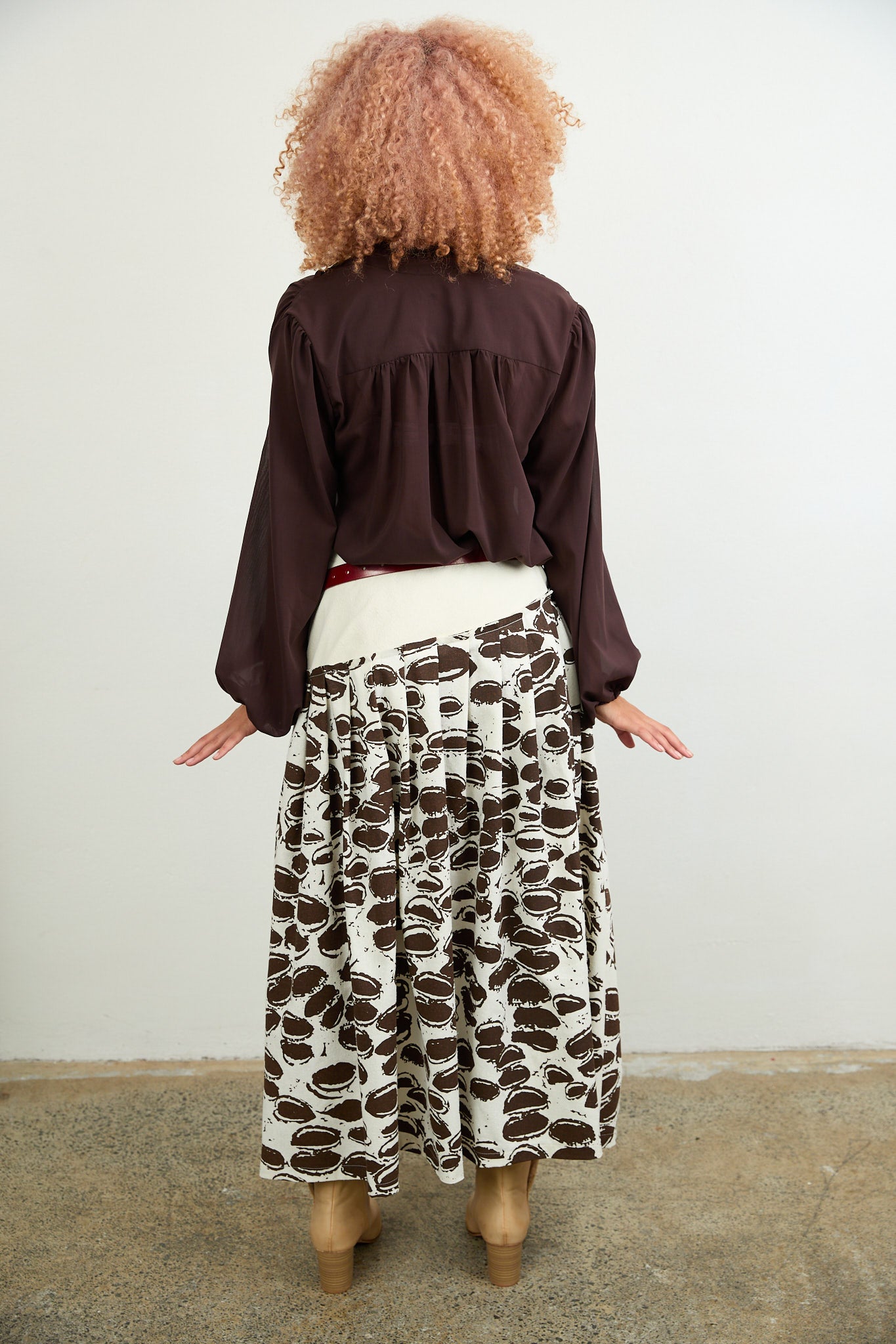 Aurora silk shirt Chocolate