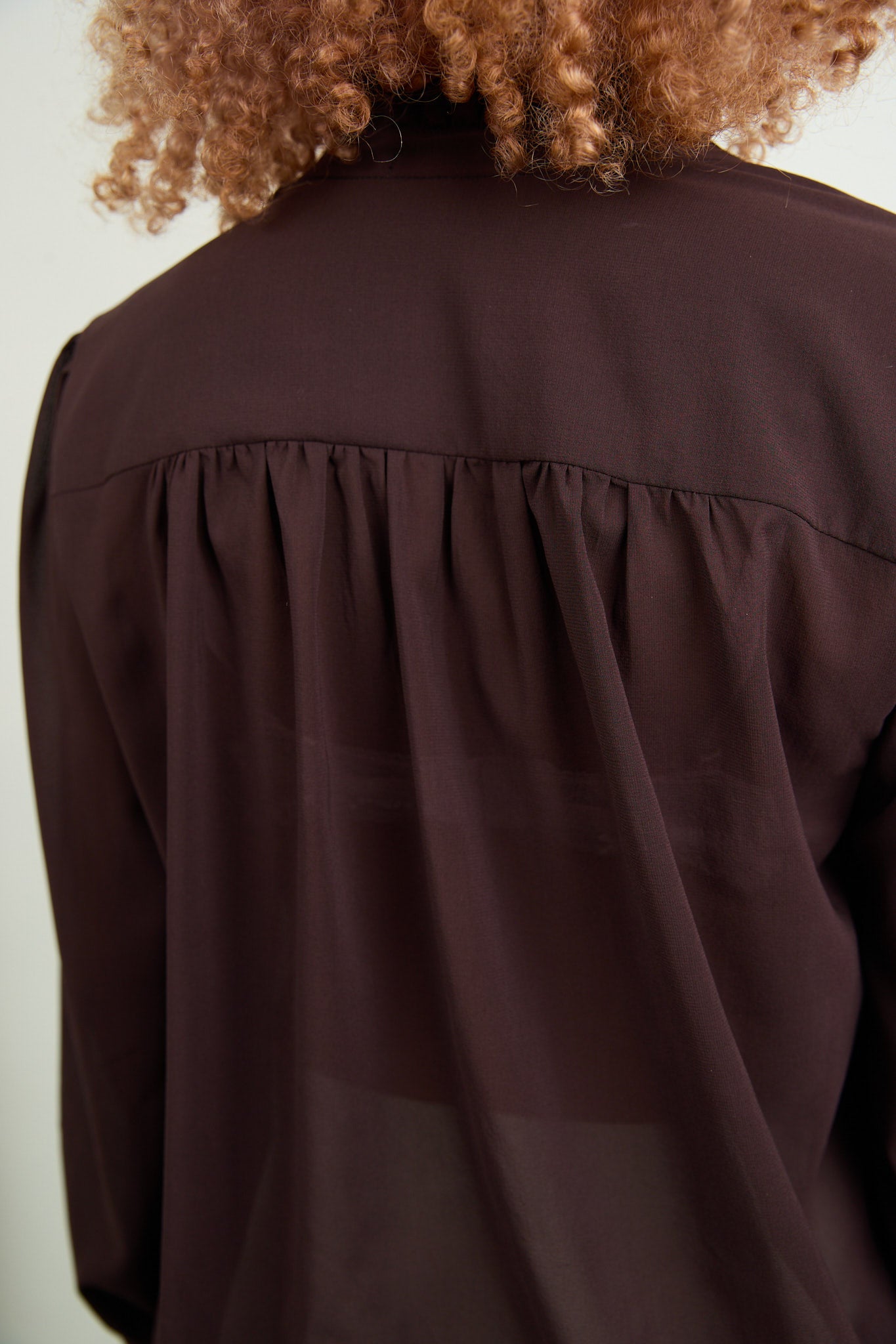 Aurora silk shirt Chocolate