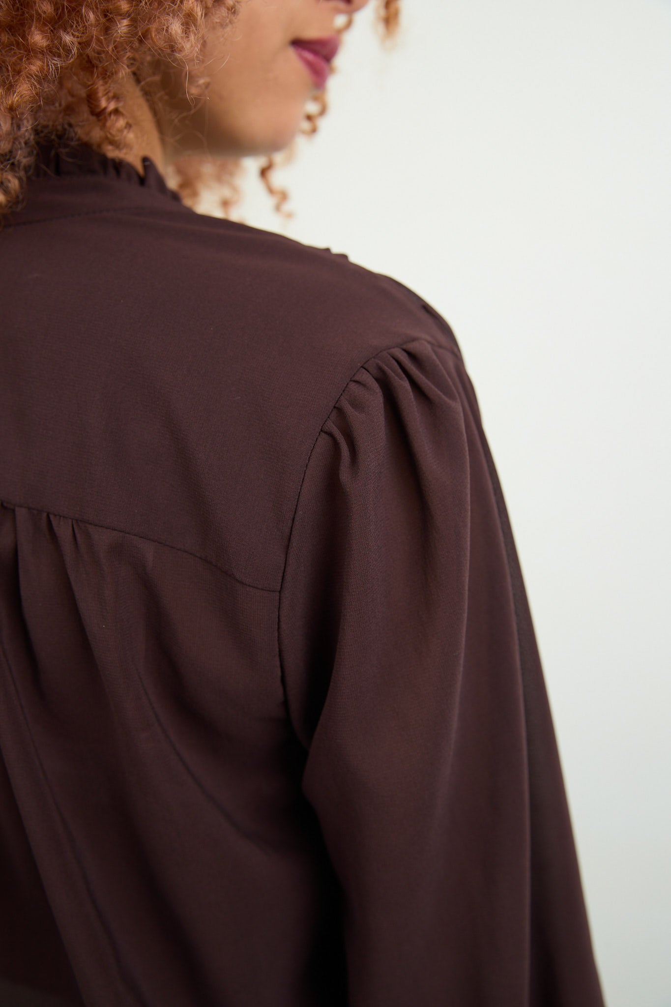 Aurora silk shirt Chocolate