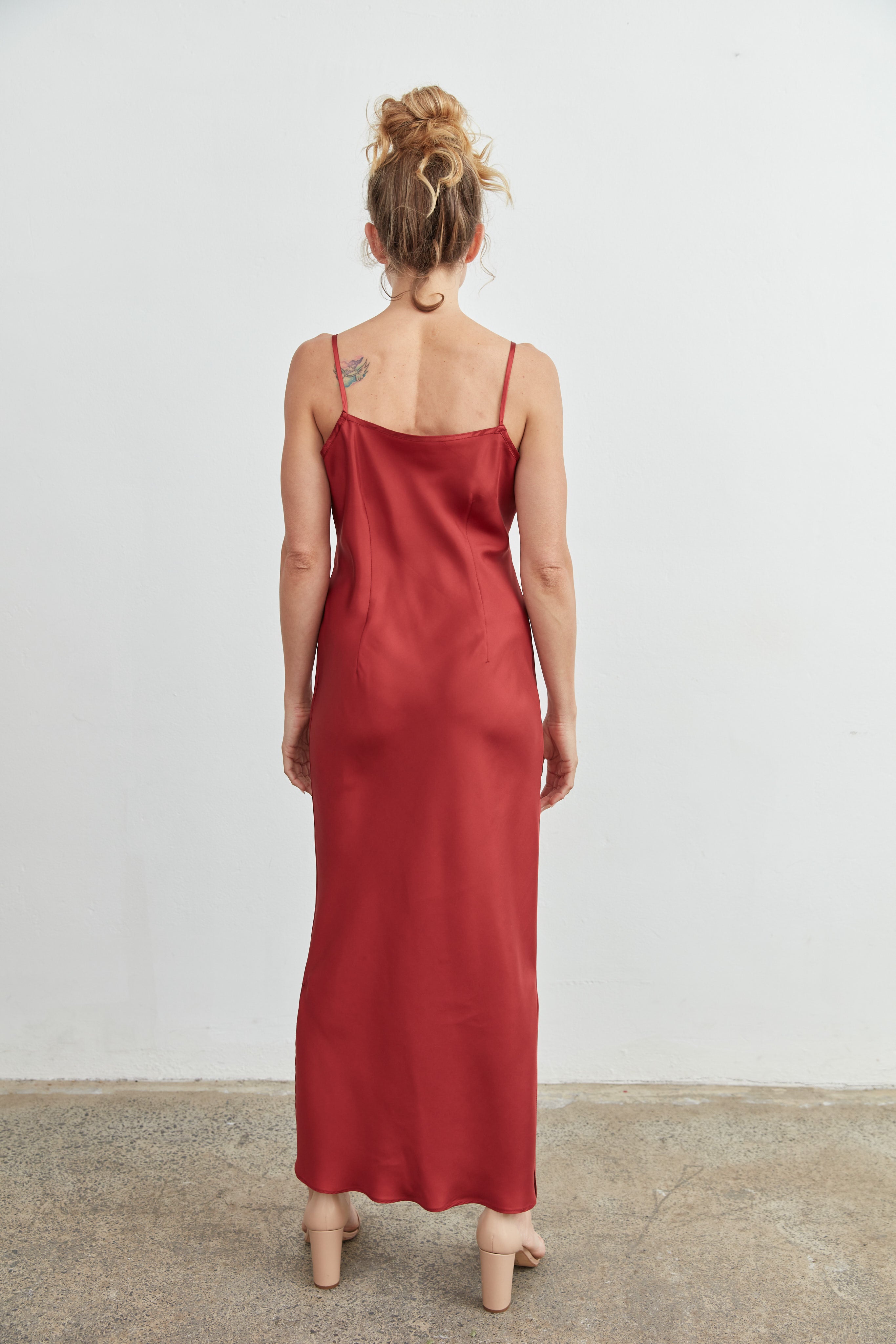 Enya silk slip dress