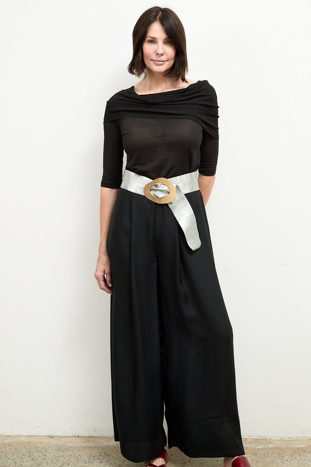 silk wide legged pants