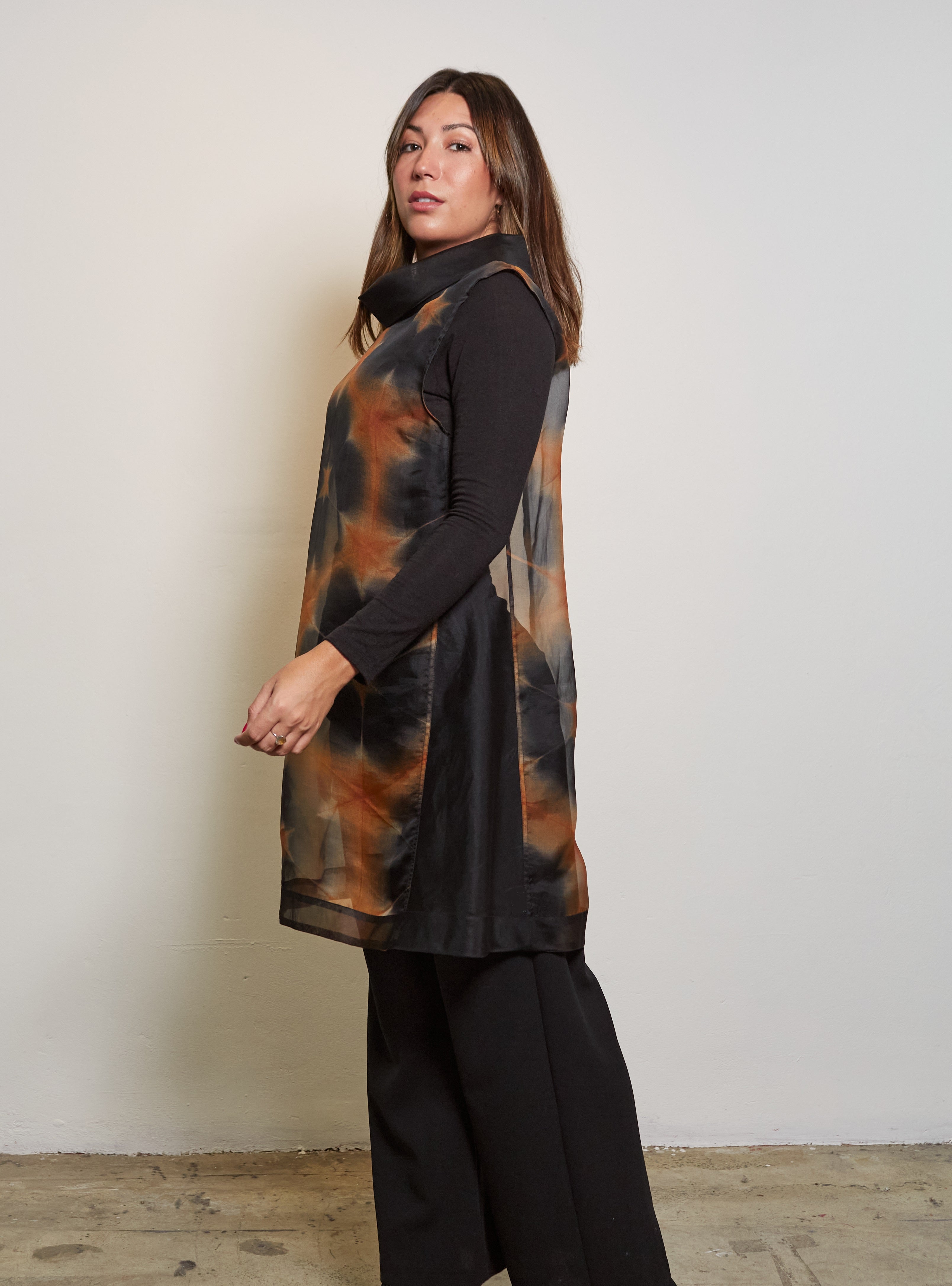 Keiko Tunic silk organza -star