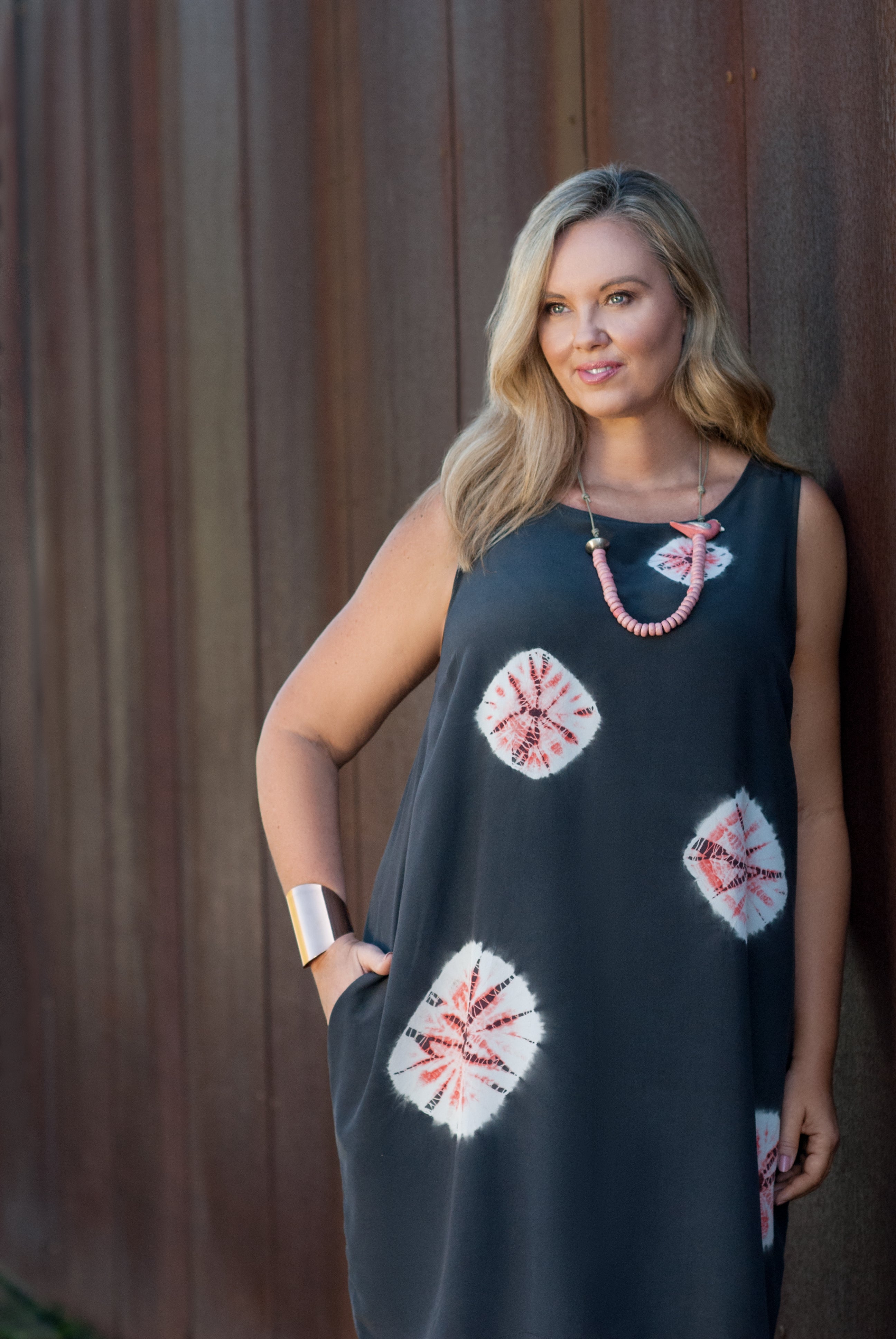 Rhombus dress - shibori