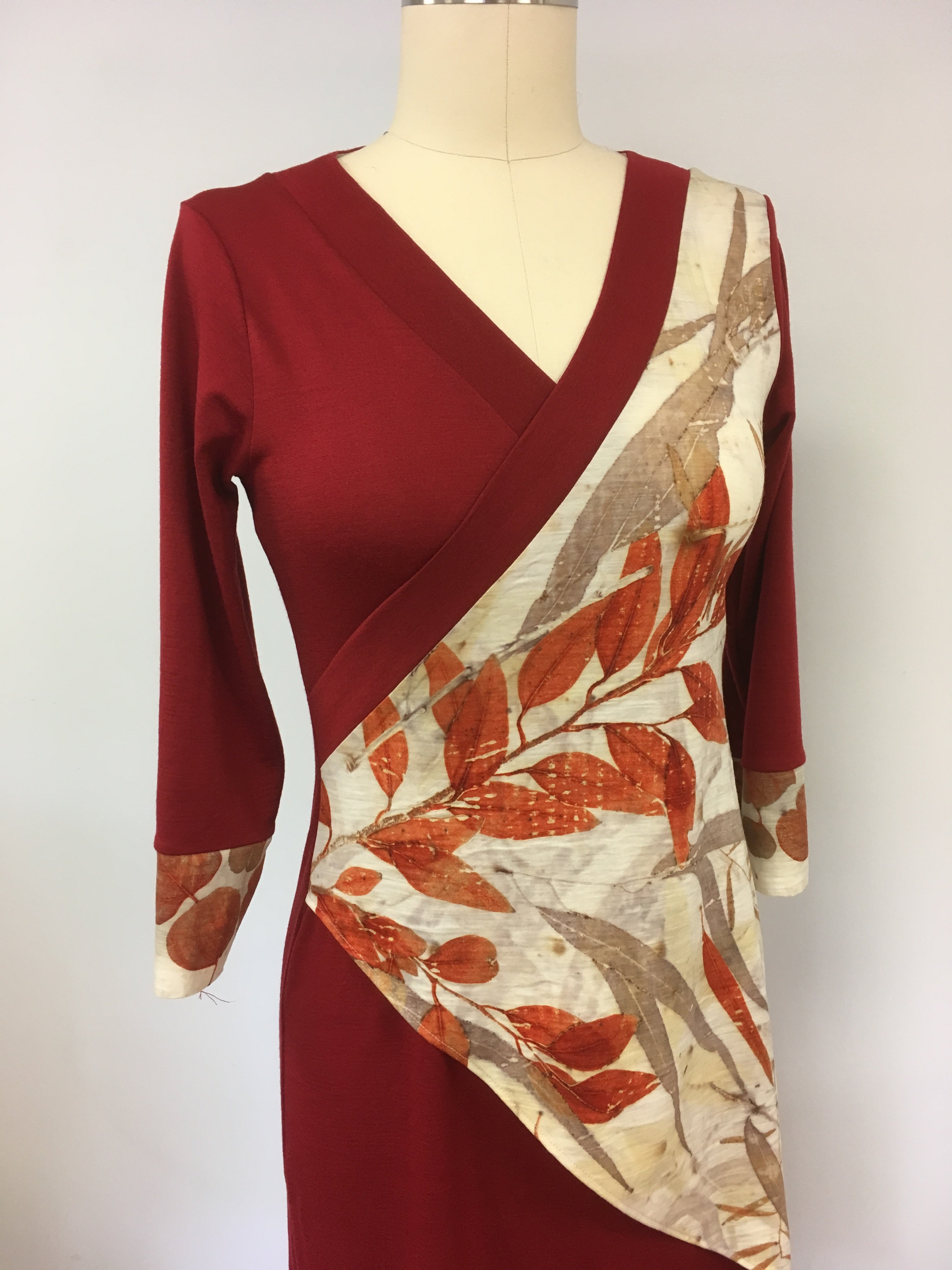 Wrap dress merino jersey