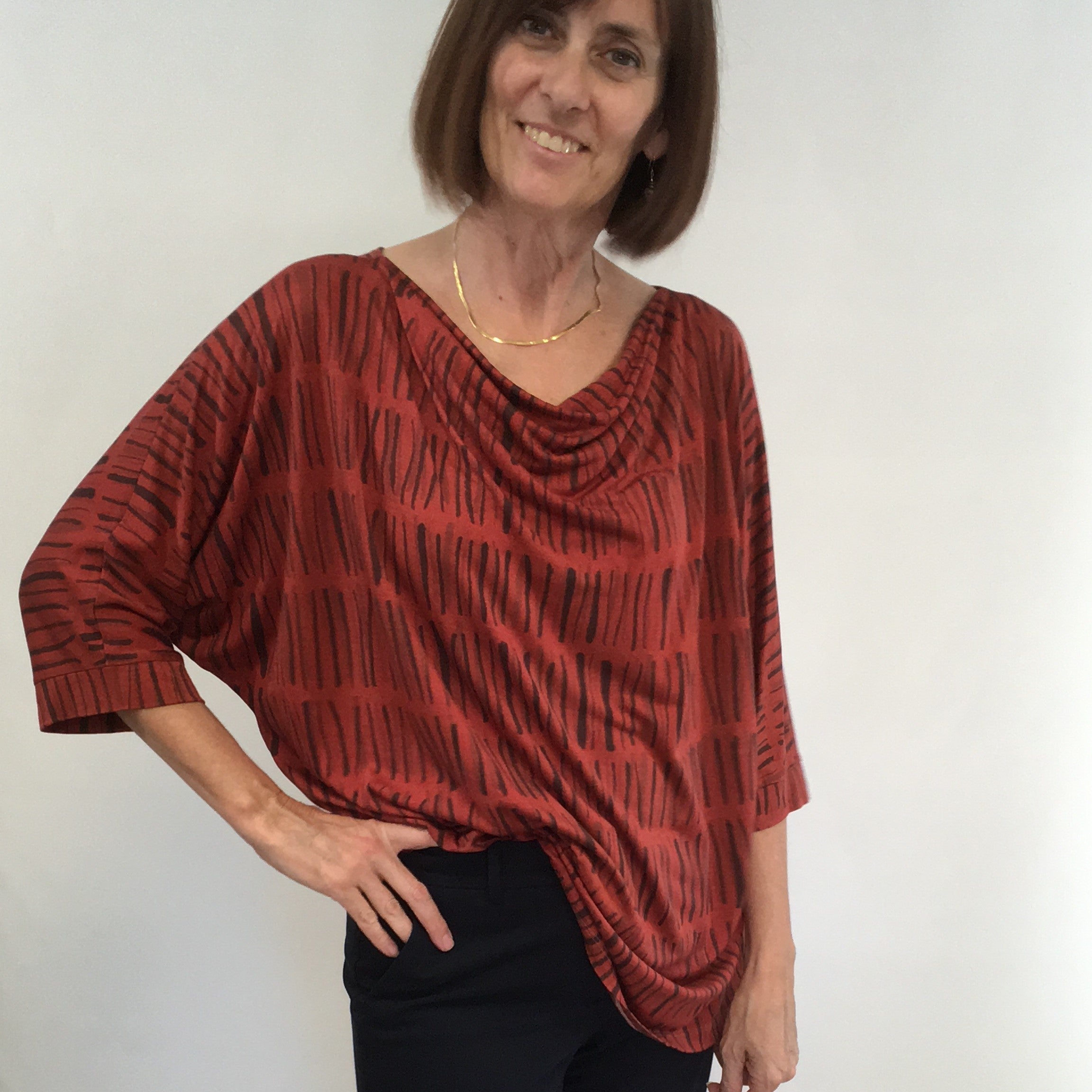 Jersey top 'Sticks' print