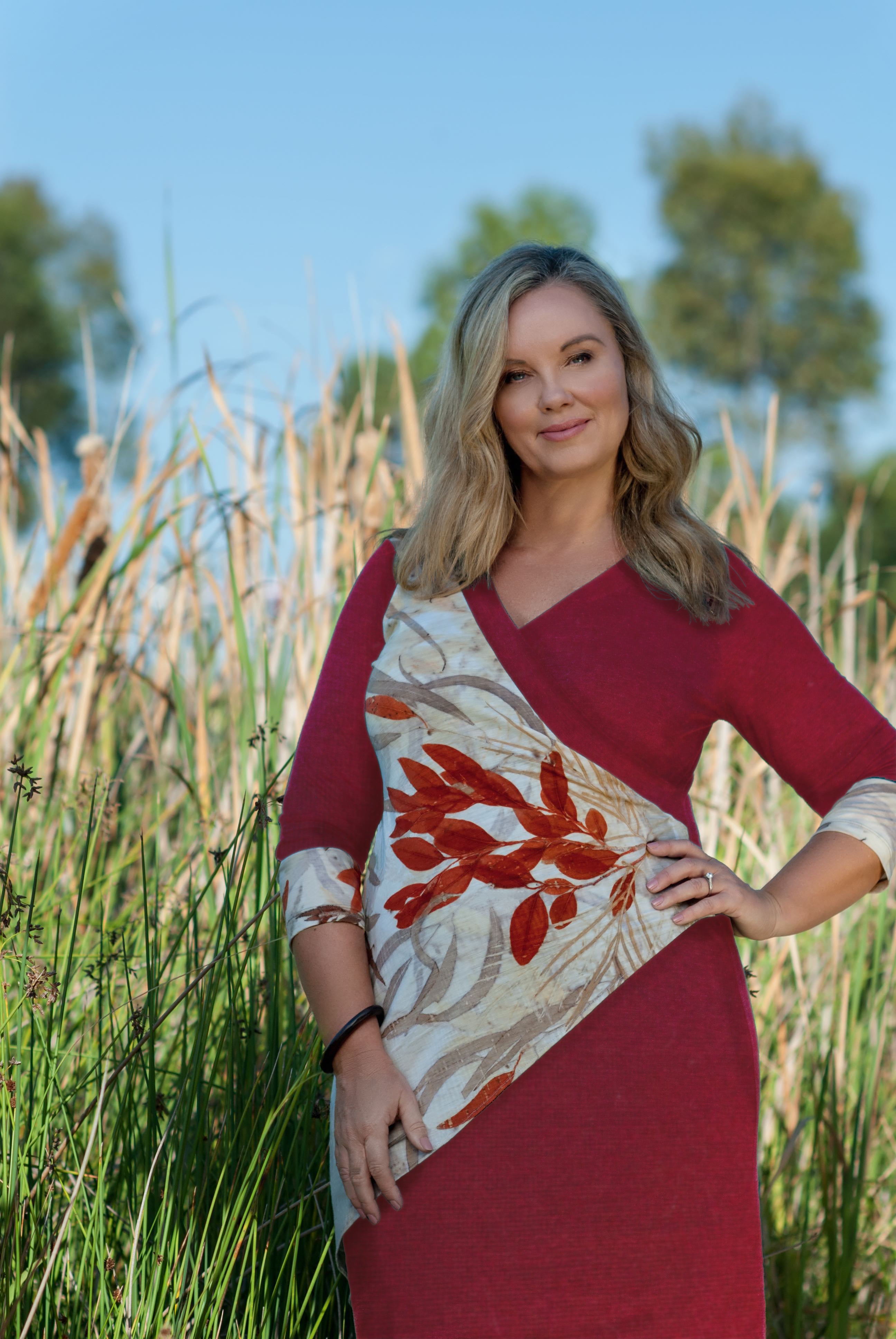 Wrap dress merino jersey