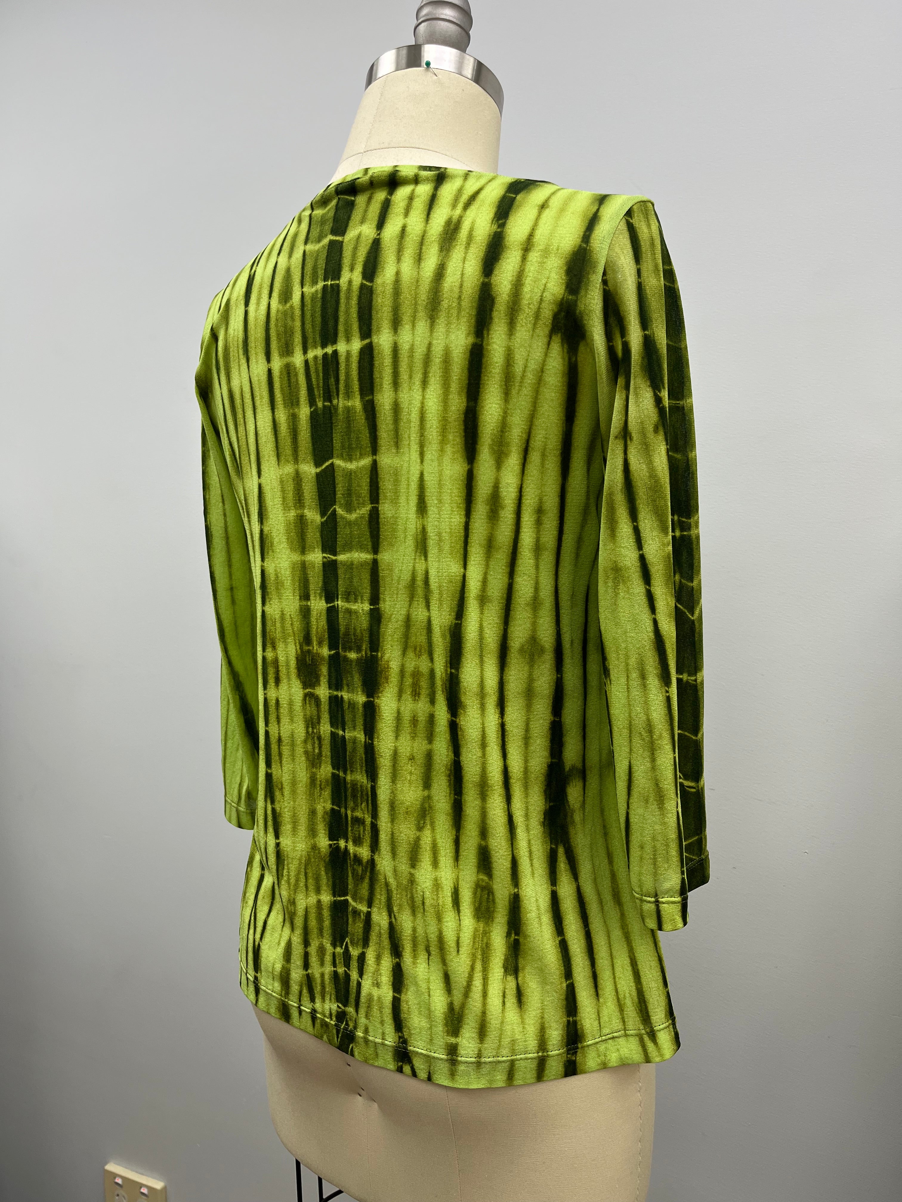 Artemis Silk top 3/4 sleeve Lime