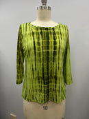 Artemis Silk top 3/4 sleeve Lime