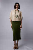 Alexis skirt olive front view