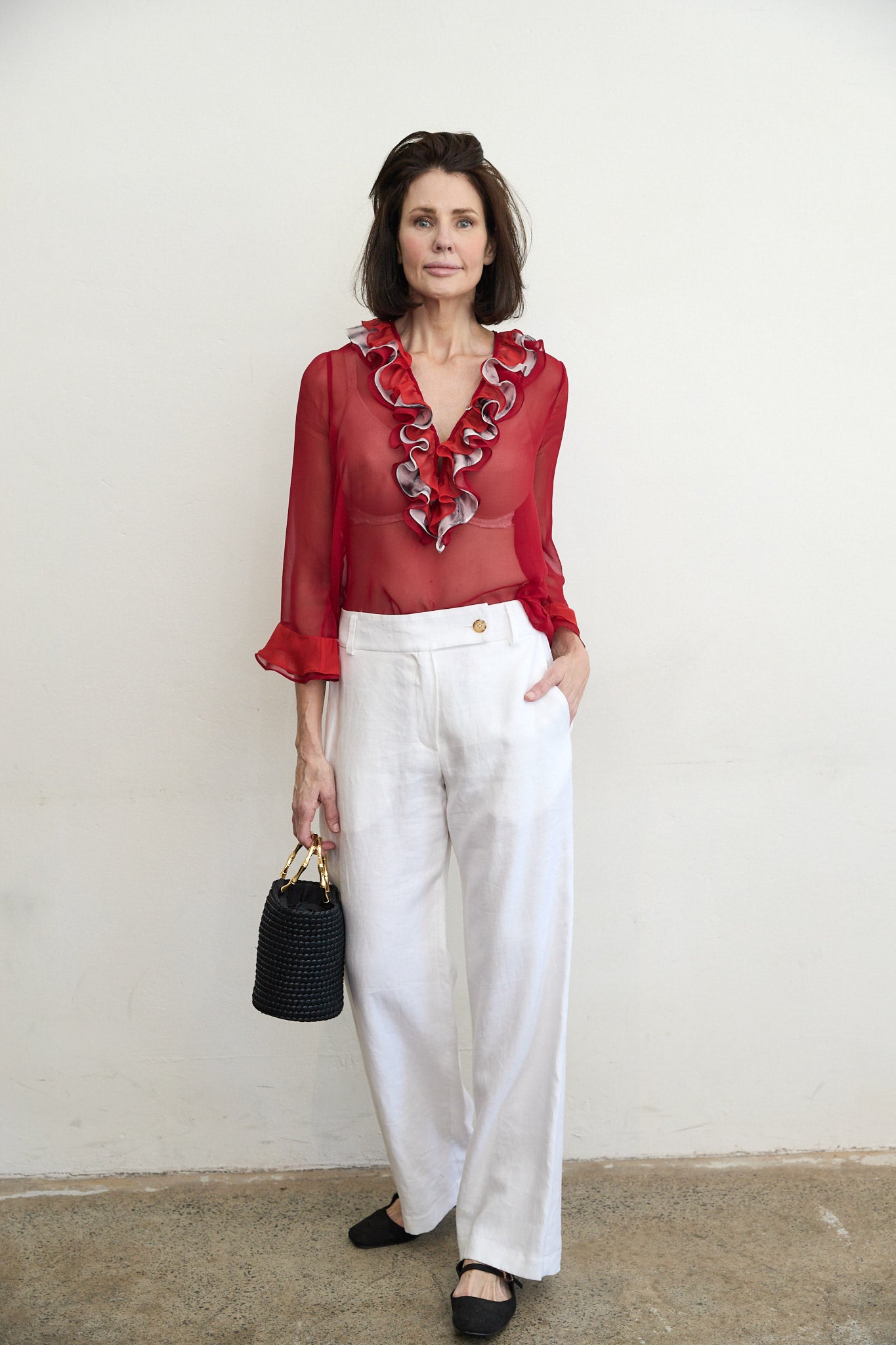 Ariadne silk blouse Red