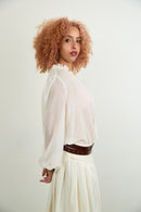 Silk shirt side view