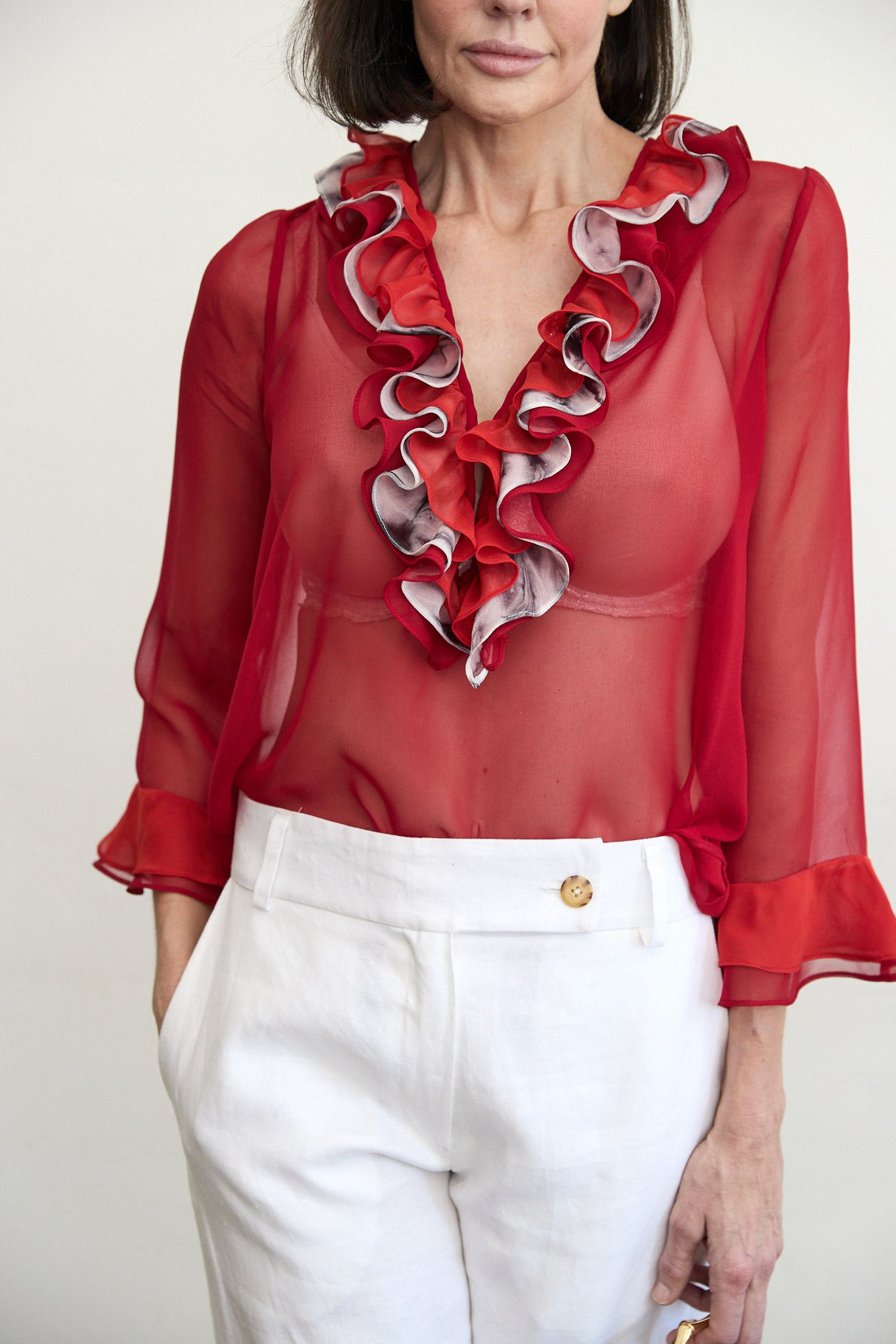 Ariadne silk blouse Red