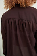 Aurora silk shirt Chocolate