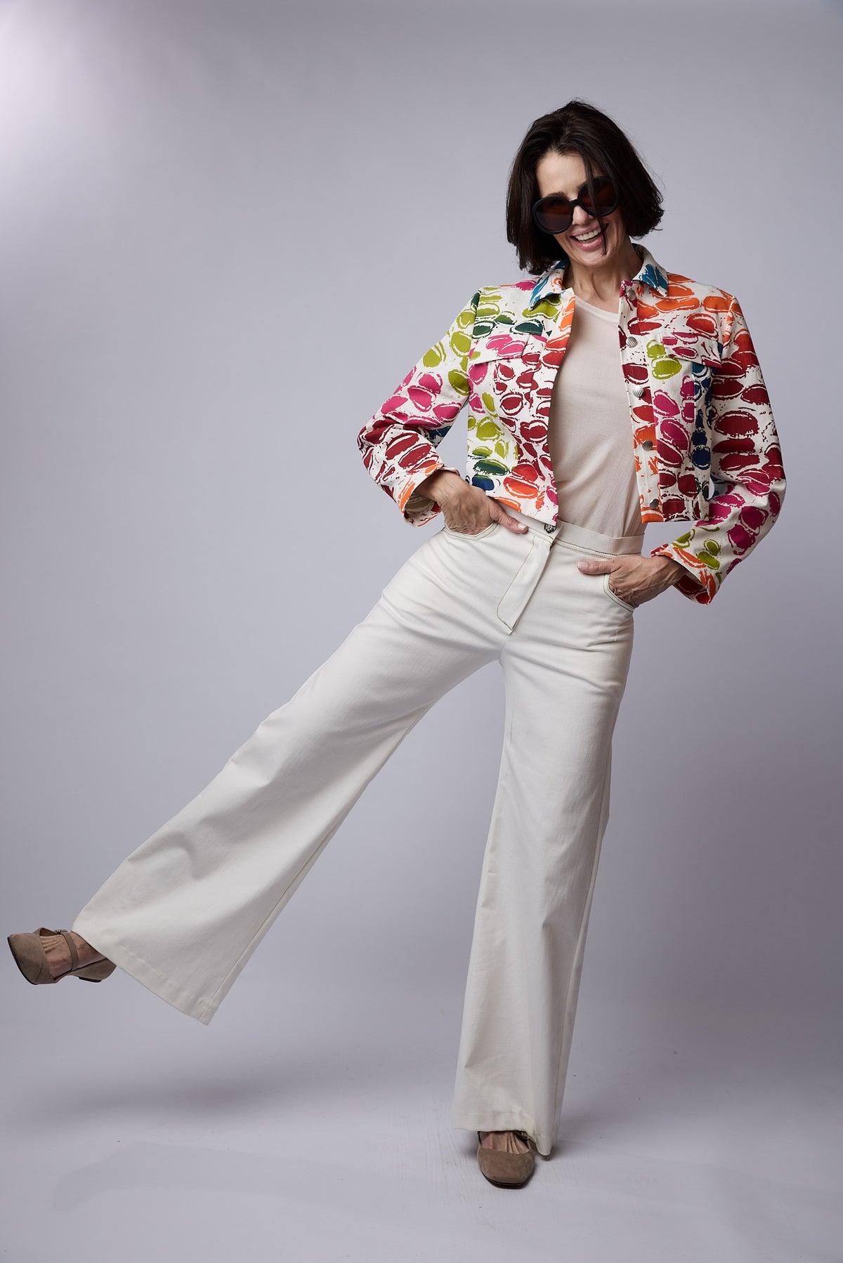 Dulcie Jacket with Ruth Tate white denim