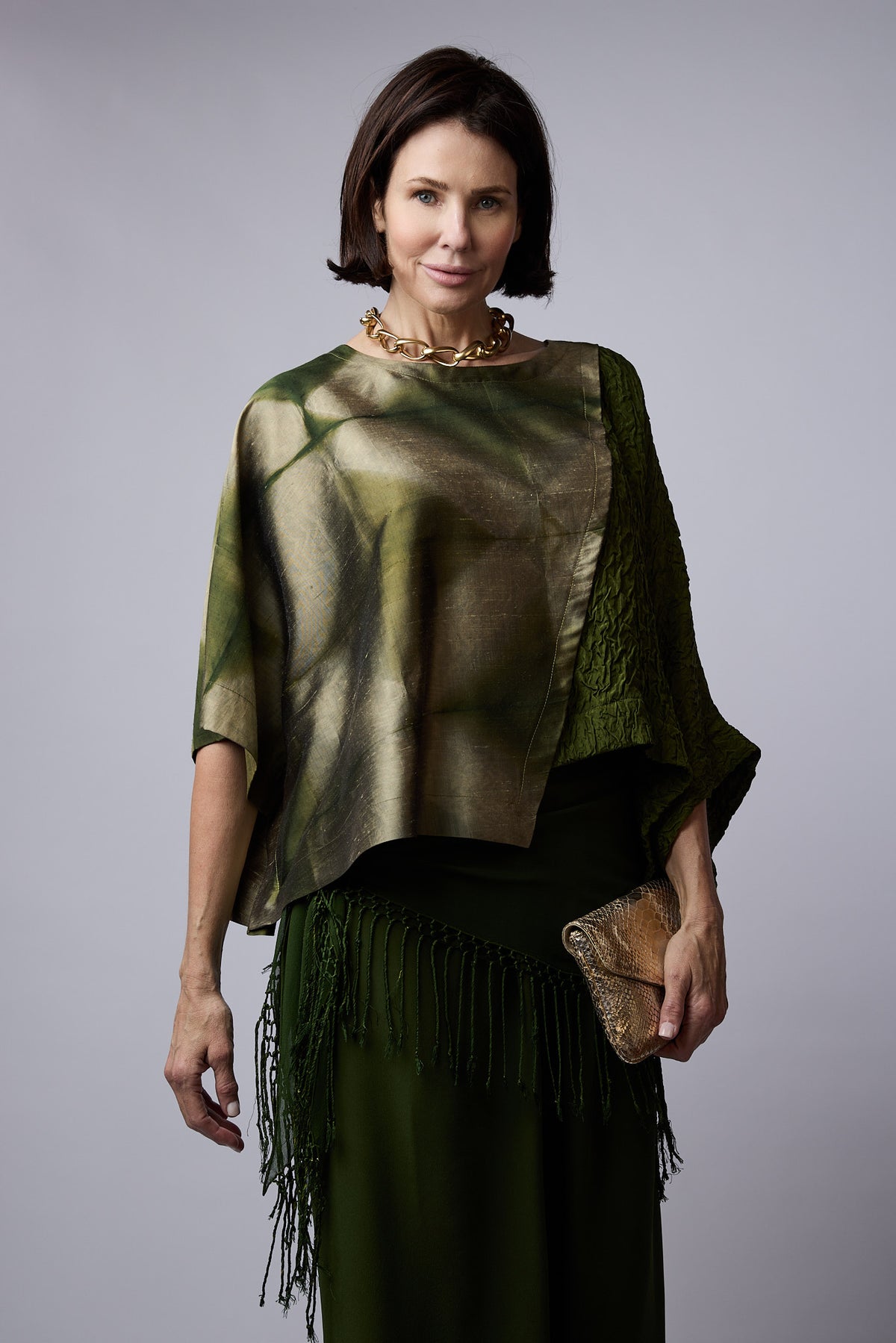 Georgia shawl over Erin pants