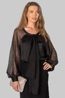 Lucinda blouse with silk bow 