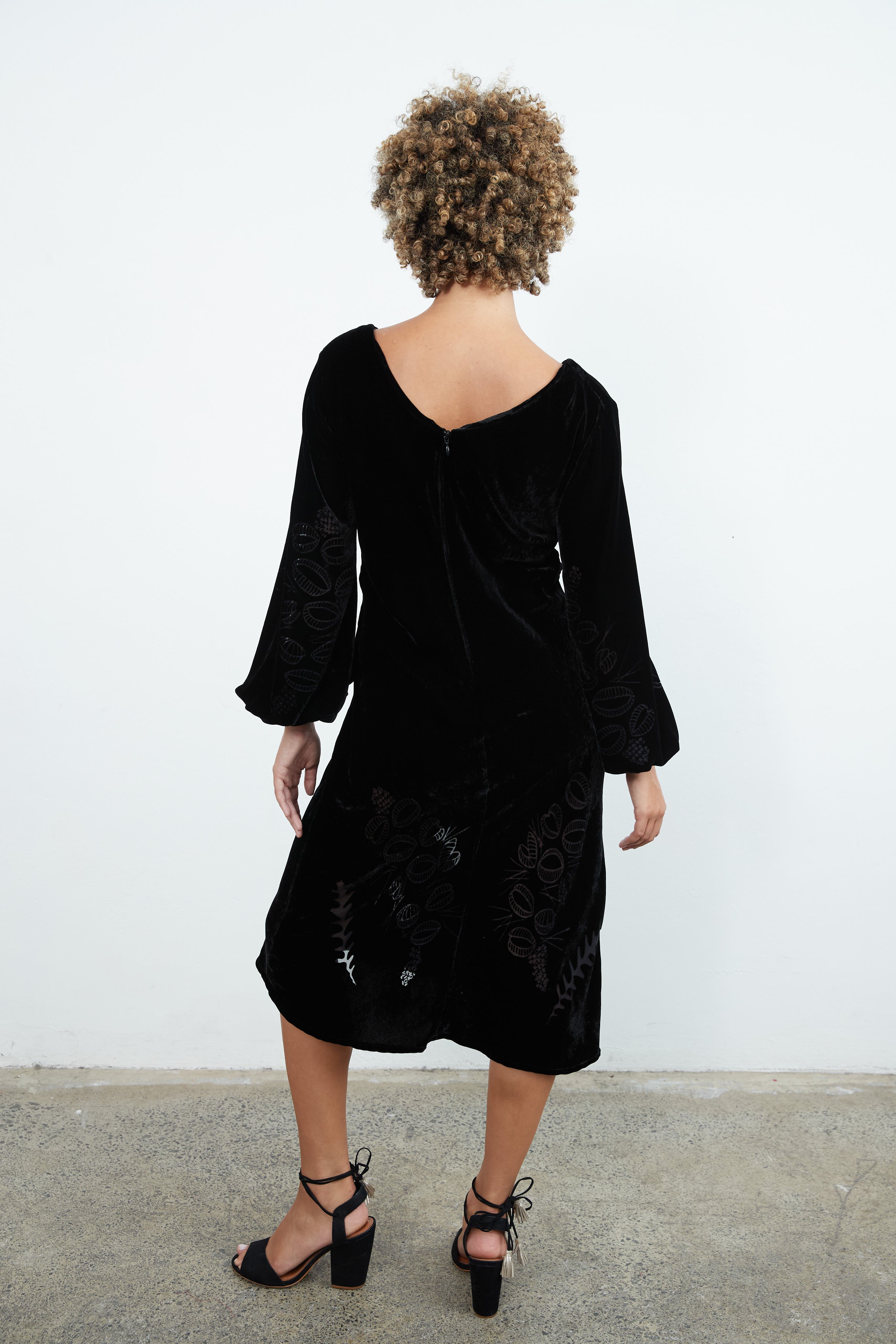 Black velvet dress