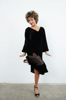 black devore dress